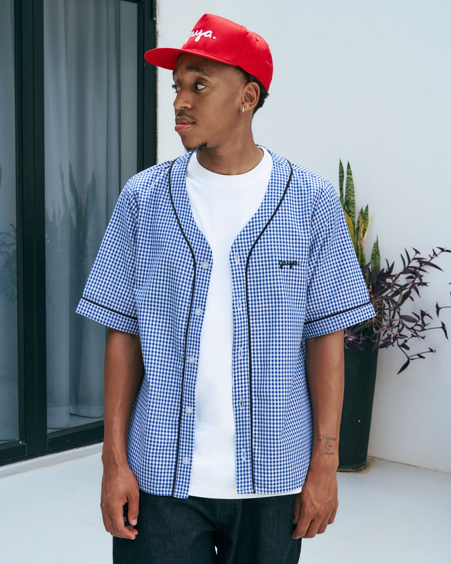 Flannel baseball shirt
