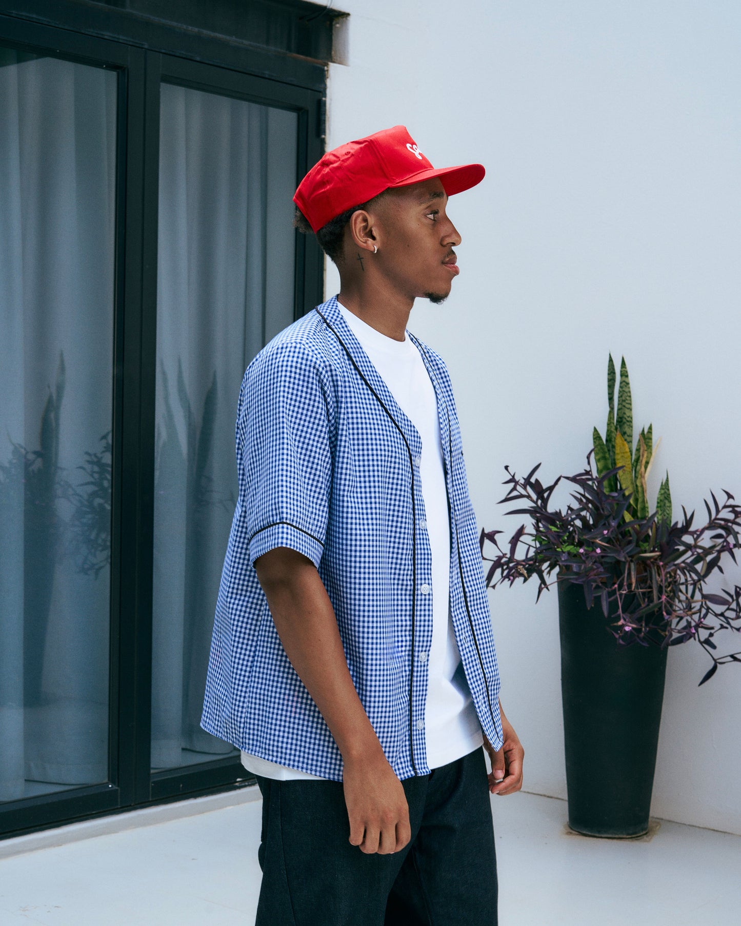 Flannel baseball shirt