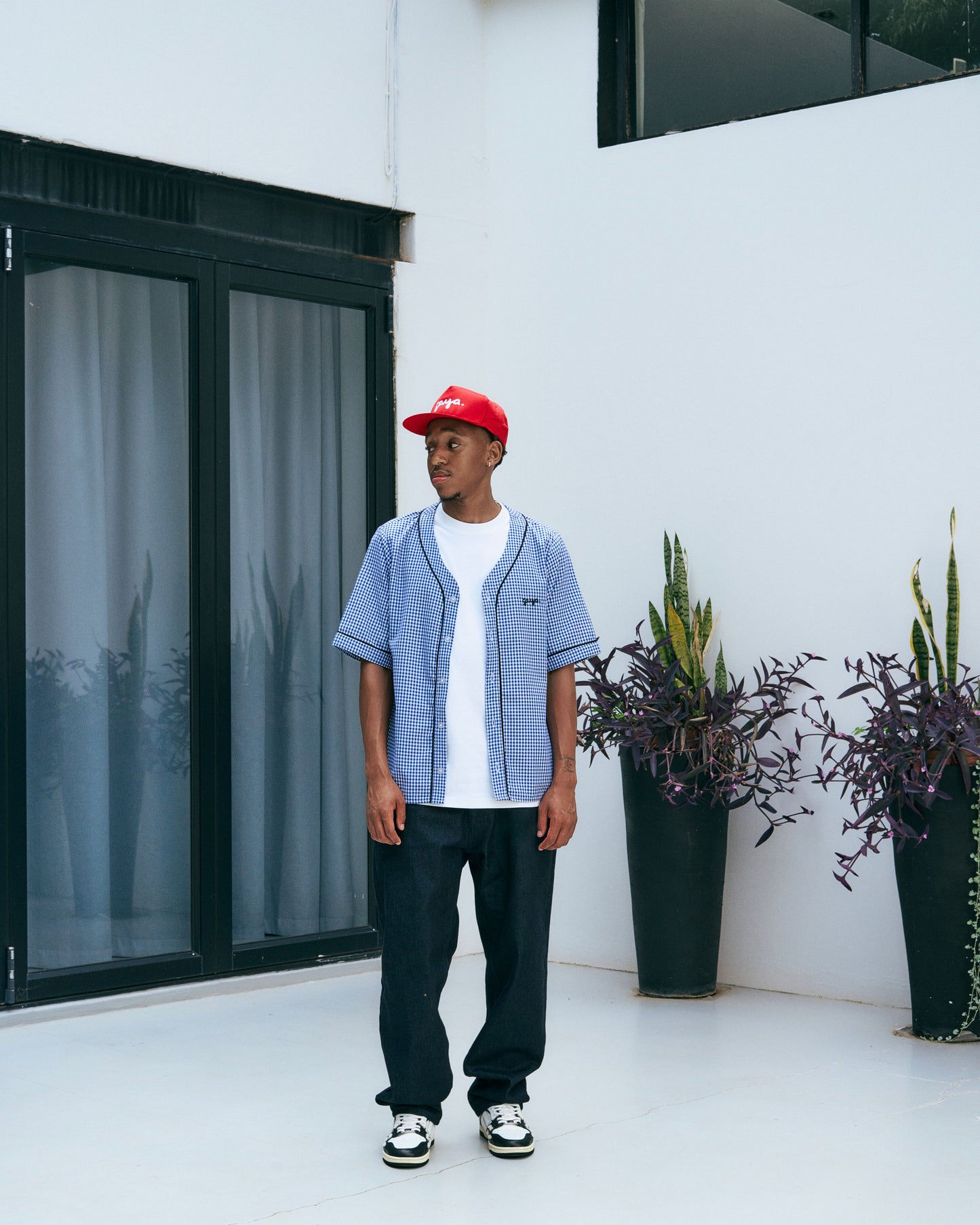 Flannel baseball shirt